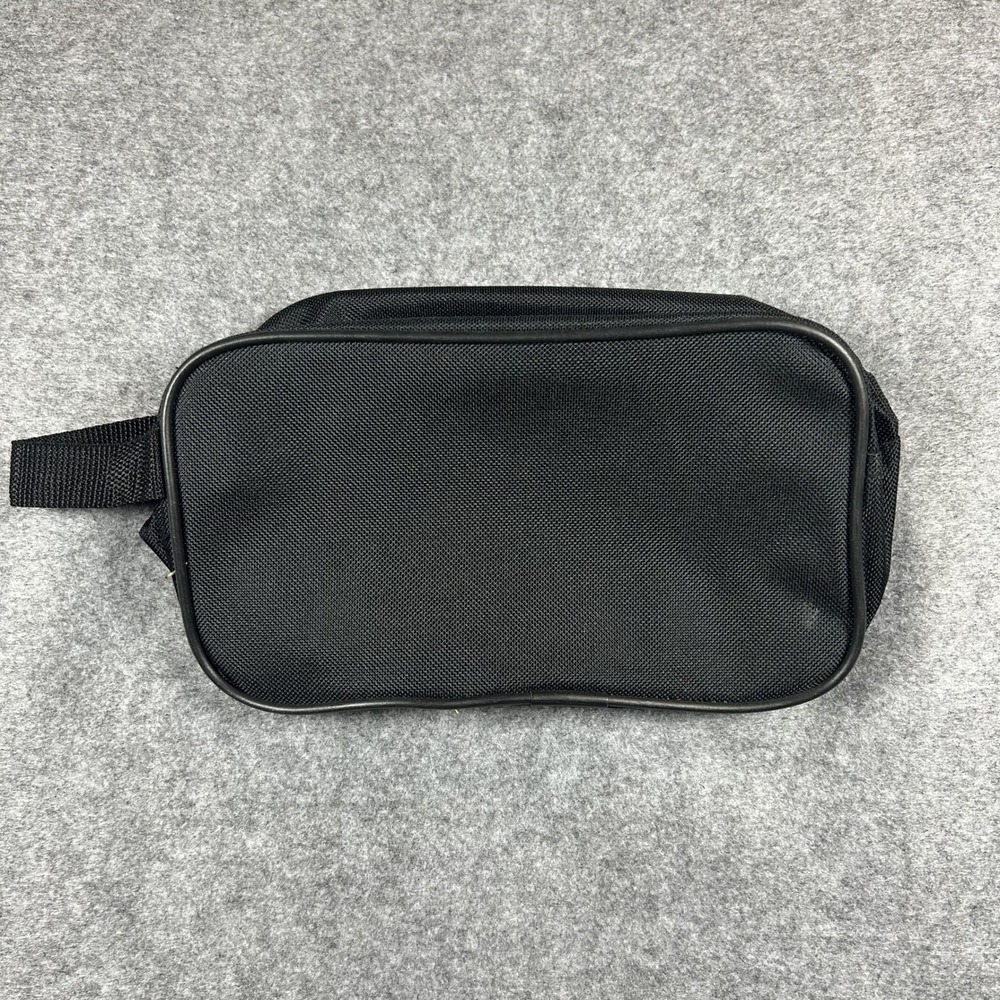 Unbranded Travel Toiletry Dopp Kit Bag OS Black Durable Nylon Canvas